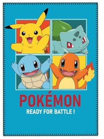 empireposter Pokemon - Battle - Kuscheldecke Fleecedecke - Größe 100x140 cm