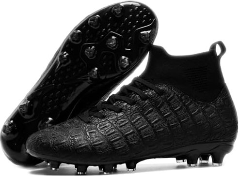 AKIF Botas de fútbol para hombre, botas altas de fútbol con púas antideslizantes, cordones, transpirables y cómodas