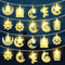 FFZZKJ Ramadan Lichterkette 3M 20LED Eid Mubarak Dekoration Batteriebetrieben Stern Mond Lichterkette für Muslim Ramadan, Heim Dekoration Party Zubehör, Warmweiß
