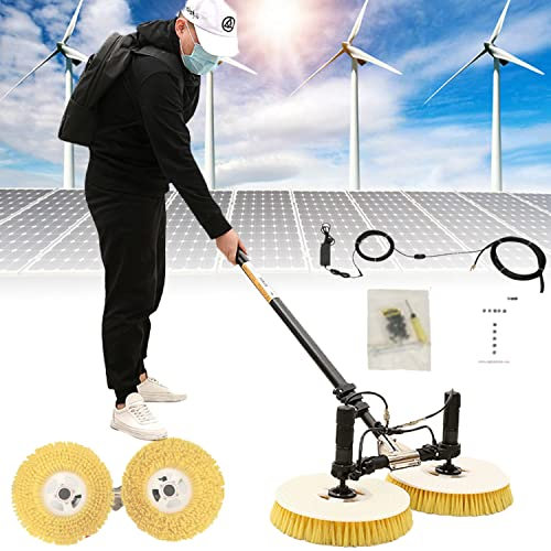 Reinigung Pinsel Elektrische Wasser Fed Pole Kit, Outdoor Fenster Glas Solar Panel Reinigung Pinsel Erweiterbar Pole Wasser-Fed Pool Reinigung Pinsel Und Andere Reinigung Aktivitäten,Lithium-Freebatt