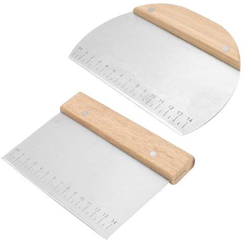 Spatola Per Impasto In 2 Pezzi, Spatola Per Impasto Per Pizza, Utensili Da Forno, Tagliapasta In Acciaio Inossidabile, Accessori Per La Cottura Del Pane