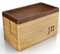JR Maderas Caja de Almacenamiento para Cables - Caja (25x14x14 CM) con Tapa de Bambú - Organiza el Cableado del Ordenador y los Cables Sueltos - Organizador Elegante para Regalo.