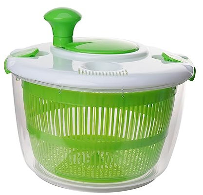 Ciieeo Deshidratador Manual Para Verduras y Frutas Hogar Escurridor Giratorio Plástico Secador Ensaladas Fácil Uso Cesta Para Lavar y Drenar Cocina