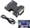 1 juego de HDMI a VGA con cable de audio de 3,5 mm, convertidor HDMI a VGA, 1080P, 60 Hz, salida de audio estéreo, salida de vídeo HDMI a VGA, cable HDMI hembra a VGA macho, adaptador para TV,