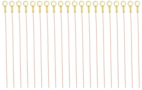 PATIKIL 12 Inch Bare Copper Wire-Copper Grounding Lugs, 20 Pcs Braided Copper Cables with Lug-Copper Connectors Non-insulated Kit for Lighting Grounding