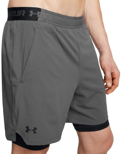 Under Armour Vanish Woven Shorts with Heat Gear - Men's (1373764-025, Castlerock/Black/Black)