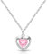 ALEXCRAFT Collier en Argent Sterling 92 Femmes avec Coeur Pendentif Collier Coeurs Ras de Cou Argent Rose Coeur Collier 92 Porte-Bonheur d’été