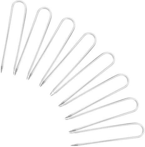 Gatuida 8stücke Garten Metallstiele U-förmige Stiele Für Landschaftsbau Bodenspikes Für Schaukelgestelle Und Trampoline