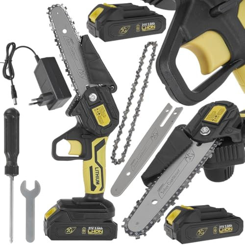 BSD Akku-Kettensäge 6 im Koffer mit 2x2.0Ah 21V - XXL Set für präzises Schneiden und einfache Handhabung