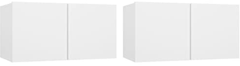 vidaXL Hanging TV Cabinets 2 pcs White 60x30x30 cm