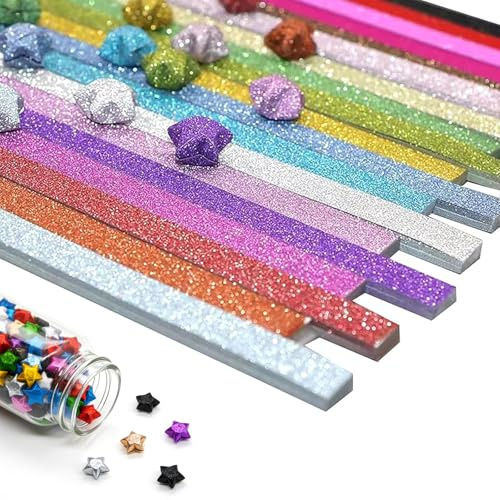 Tiras de papel para estrellas 360 unidades colores surtidos 1x25cm manualidades origami decoración regalo DIY