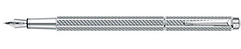 Caran D'ache Ecridor Cubrik Silver Plated Rhodium Coated Medium Nib Fountain Pen