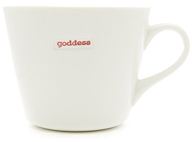 Keith Brymer Jones - Word Range - Standard Ceramic White Mug - Goddess - 350ml - Gift Boxed