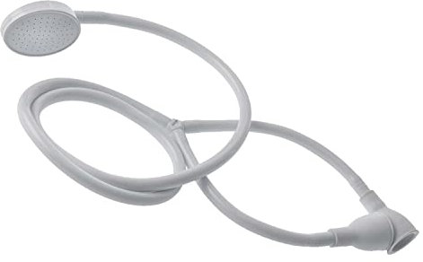 Blue Canyon - Vector Shower Spray - Can be Used on Single or Double Tap - Push-on Fitting - Suitable for Round and Oval Taps - White Shower Head For Bathroom, Kitchen - SH001