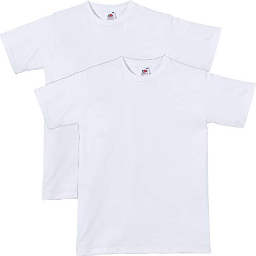 Fruit of the Loom Unisex-T-Shirt, 2er-Pack weiß Größe XL