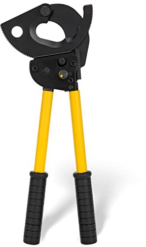 NEWTRY Coupe-câble à cliquet Outil de coupe robuste pour fils de cuivre de 300 mm² et d'aluminium de 400 mm², CC-400