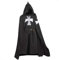 BLESSUME Mittelalter Ritter Kostüm Tunika Kreuzritter Umhang Hospitaller Chevalerie Cosplay Anzug (Black 2)