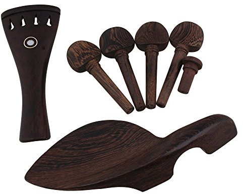 lyws Wenge Holz 4/4 Violine Saitenhalter Tuning Peg Set End Pin Kinnhalter