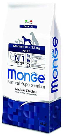 Monge CIBO SECCO & CROCCHETTE FÜR Natural SUPERPREMIUM 12 Kg Adult Medium