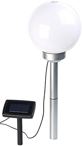 Lunartec Solar Kugelleuchten: Solar-LED-Leuchtkugel mit rotierendem Licht-Effekt & Erdspieß, Ø 20 cm (LED Kugel, Solarkugelleuchte, Ball)