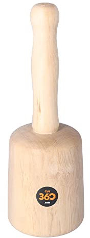 exzellent gefertigter Bildhauerklüpfel, Knüpfel, Klipfel, Klüpfel, Klöpfel oder Schlägel aus einem Stück gedrechselter Weißbuche 80mm Bildhauerklüpfel Glockenform Weißbuche 90mm 590g