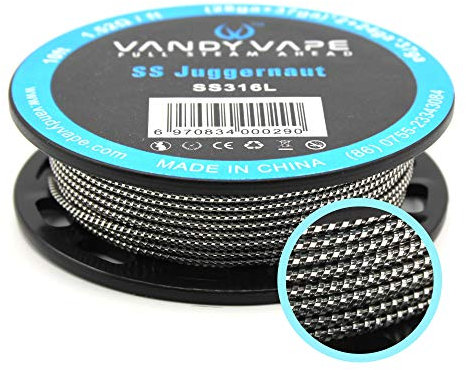 SS316L SS Juggernaut (28ga+37ga)*2+24ga*37ga Wire Draht Vandyvape RBA, RTA Vandy Vape E Zigarette