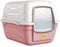 Cat Centre Cat Pink Hooded Litter Tray Box Large Enclosed Loo Indoor Puppy Kitty Toilet