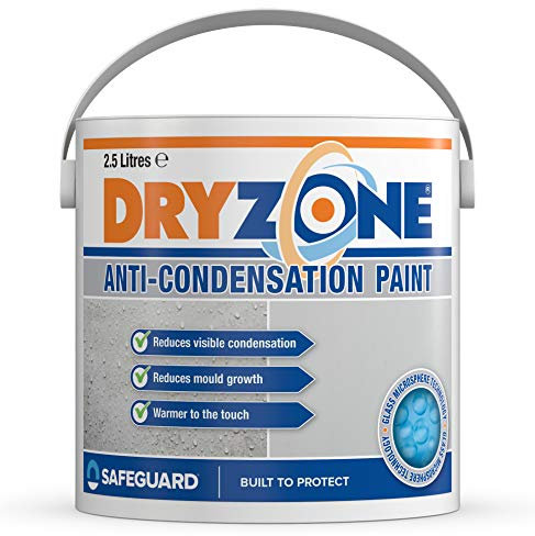 Dryzone Anti Condensation Paint (2.5 Litre, White, Matt Finish) Helps prevent mould and fungal growth