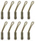 POFET 10 Stück Zip Tags Cord Pulls Zipper Extension Zip Slider Grün
