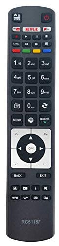RC5118F Replace Remote Control - VINABTY RC 5118F Remote Replacement for HITACHI TV rc5118f 32HE1510B 32HE1510W 40HE1511B 40HE1511W 42HZC66T3D 42HZC663D Remote Control