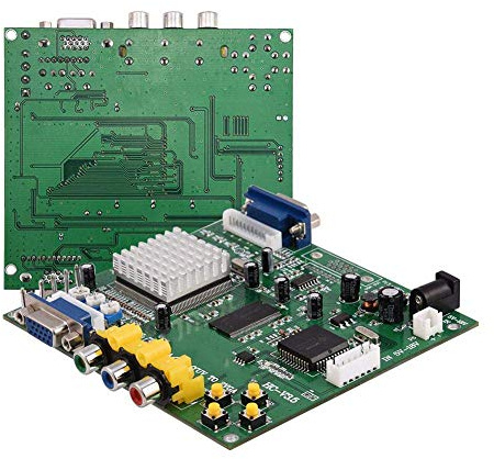 Heayzoki Tragbare Hochgeschwindigkeits-Original-GBS8200 5V Active Low 1-Kanal-Relaismodulkarte, CGA/EGA/YUV/RGB-zu-VGA-Arcade-Spiel HD-Videokonverter-Adapterkarte für CRT-LCD-PDP
