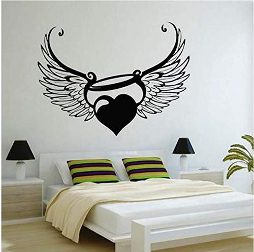 Angel Halo Wandtattoo Love Wings Fensteraufkleber Kinder Oder Paare Schlafzimmer Kinderzimmer Künstler Living Decorative Vinyl Wandtattoo 42X55Cm