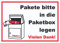 HB-Druck Pakete Paketbox Schild A6 (105x148mm)