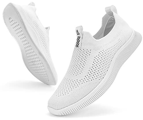 MrToNo Slip On Sneakers Herren Sportschuhe & Walkingschuhe ohne Schnürsenkel Bequem Atmungsaktive Leichte-BAISE-48