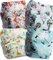 Littles and Bloomz FLV2-0402 Wiederverwendbare Stoffwindel, Standard-Klettverschluss, 4 Windeln