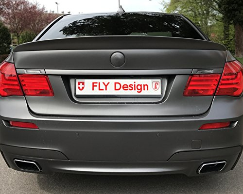 FLY DESIGN 70224 Heckspoiler passend für BMW F01 F02 7er, Heckflügel, Spoilerlippe für Auto-Tuning, in A-Still, ABS Kunststoff, Saphirschwarz 475 lackiert