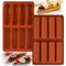2 Pièces Moulle Silicone Rectangulaire 8 Cavités Moule en Silicone à Biscuits Moule Barre Chocolat Barres énergétiques Moule,pour Chocolat,Barre Granola,Biscuits