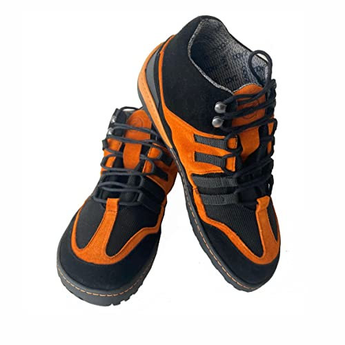 ZAQQ, 100% Barfußschuhe, Unisex, Outdoorschuhe, ESQAPE Black orange Waterproof, Gr. 41