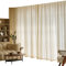 Voile Gardinen Vorhang Gardinen Transparent , 2 Stück Gardinen Vorhänge Vorhang Blickdicht mit Ösen Wohnzimmer Schlafzimmer Stores Küche - Gold(B140 x H260cm)