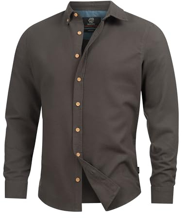 Indicode Herren Riverside Hemd kariert mit Button-Down-Kragen | Herrenhemd Männerhemd Raven, XXL