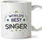 Mugffins Tazza in ceramica per CANTANTE - 11 oz / 350 ml - In inglese - World's Best - Idea regalo per compleanno, anniversario, natale, laurea