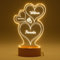 Personalisierte Herz Lampe mit Gravur - LED Herz Nachtlicht mit mit Namen und Datum und Mehreren Lichtern, Jahrestag, Valentinstag, Romantische Geschenke für Frauen