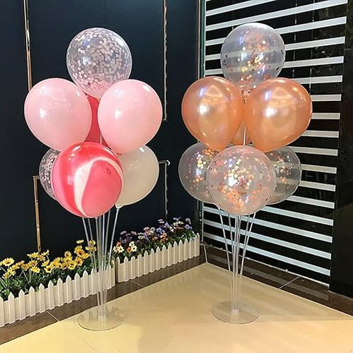 2 Set Da Tavolo Palloncino Stand Riutilizzabile Trasparente Palloncino Supporto Palloncino Kit Palloncino Supporto Palloncino Tazza Con Bastone Base