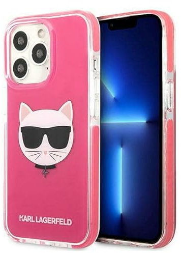 Karl Lagerfeld KLHCP13LTPECPI Hülle für iPhone 13 Pro / 13 6,1 hardcase Fuchsie Choupette Head