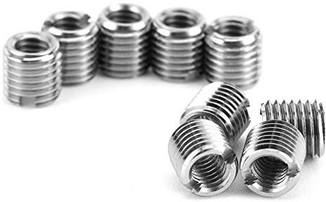 Dado riduttore, 10 pezzi, filettatura interna M4 x 0,7 e filettatura esterna M6 x 0,75 6 mm, filettatura esterna in acciaio inox, dado di riparazione filettato, kit di riparazione