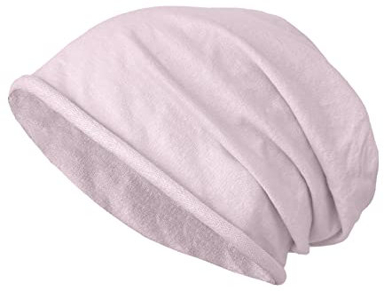 JOPHY & CO. Berretto 100% cottone Elastico e Lungo Unisex per Adulti Uomo Donna e Bambini Cappello in Stile Slouch Leggero cod.1213 (Rosa, Bambino)