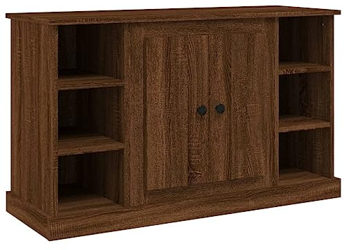 vidaXL Sideboard, Kommode mit viel Stauraum, Highboard Wohnzimmerschrank mit Türen, Schrank Anrichte Beistellschrank, Braun Eichen-Optik Holzwerkstoff
