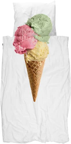 Snurk Bettwäsche-Garnitur Ice Cream Größe 135 x 200 cm inkl. 1 Kissenbezug 80 x 80 cm