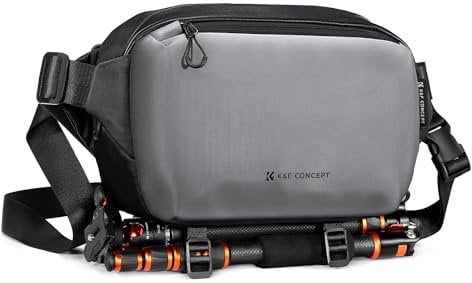 K&F Concept Borsa a Tracolla per Fotocamera, impermeabile Borsa per Fotocamera a Spalla Singola Zaino Fotografico Piccolo Casual Borsa Fotocamera 10L Compatibile con macchina fotografica SLR DSLR