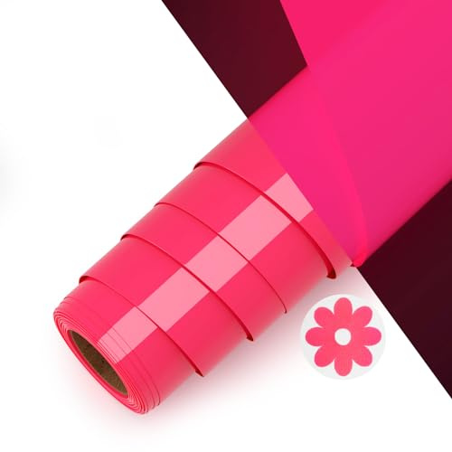 Asoway Plotterfolie Textil leuchtend Pfirsichrosa 3D Puff Vinylfolie HTV 25 X 244cm